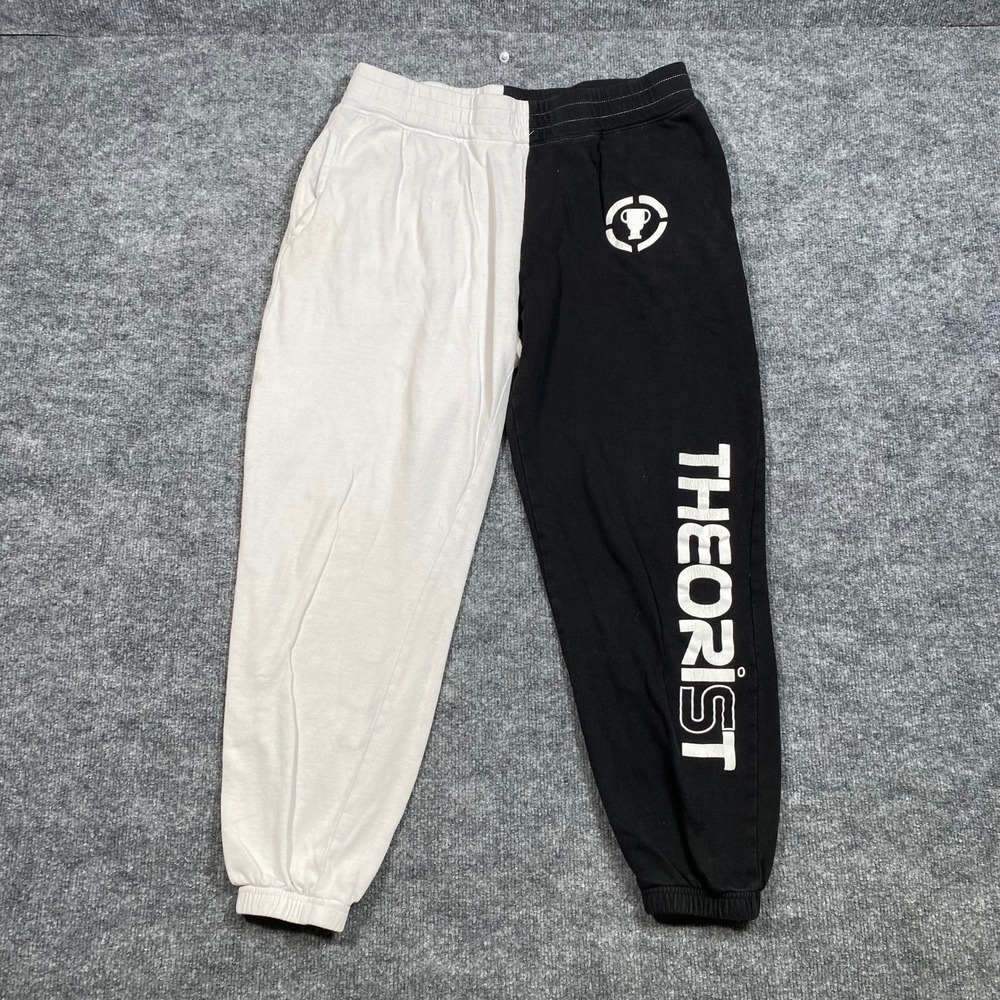 Game Theory Theorist Sweatpants Mens XL Black White Split Colorblock Joggers